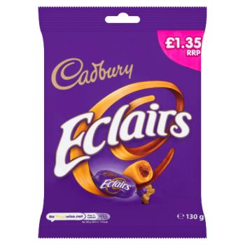 Cadbury Eclairs Chocolate Bag £1.35 PMP 130g Cadbury Eclairs Chocolate Bag £1.35 PMP 130g